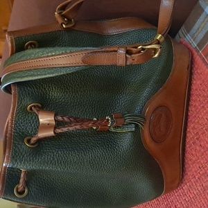 Vintage Dooney & Bourke Green Bucket Bag